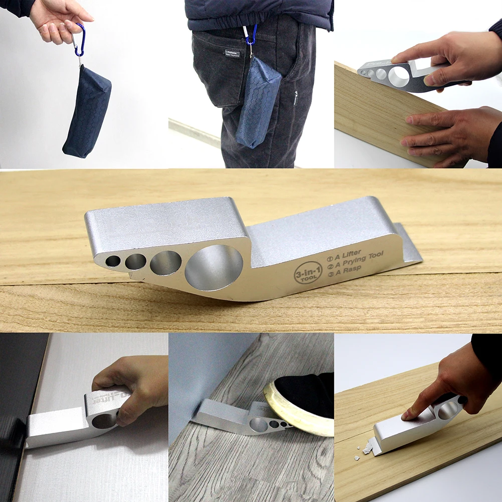 

3 in 1 Multifunctional Lifter Prying Tool Rasp Aluminum Alloy Door Lifter Drywall Plaster Sheet Lifting Equipment Household Tool