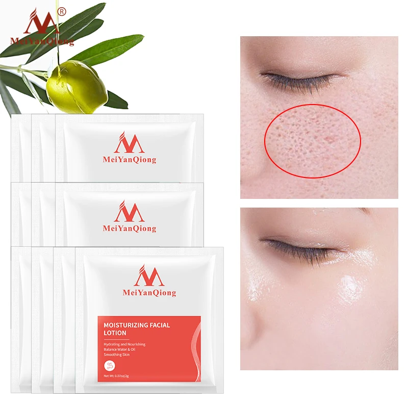 10pcs Moisturizing Lotion Whitening Moisturizing Nourishing Skin Anti-Wrinkle Fine Lines Anti-Aging Travel Size Facial Care