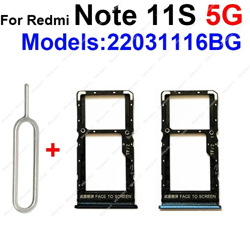 Фото Лоток для SIM-карты для Xiaomi Redmi Note 11 11S 11 Pro 4G 5G, держатель слота для SIM-карты, адаптер для чтения карт, замена №4