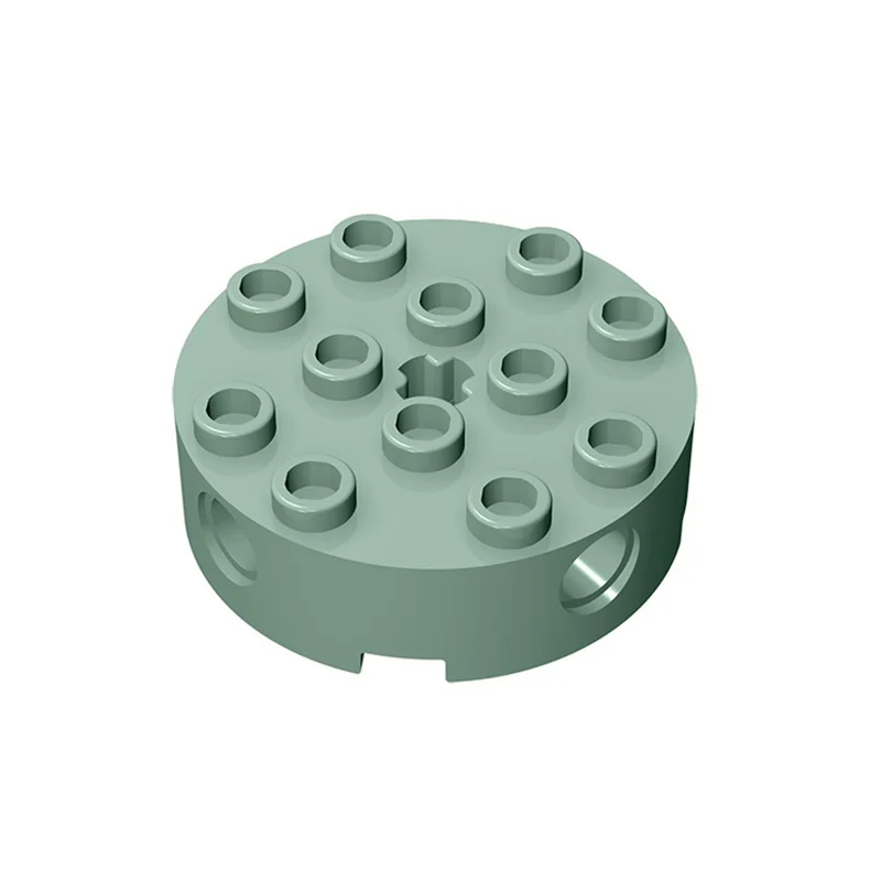 

BZB 10 шт. MOC 6222 круглые кирпичи 4x4 с 4 боковыми отверстиями и отверстиями для центральной оси сборка строительных блоков детали аксессуары игру...