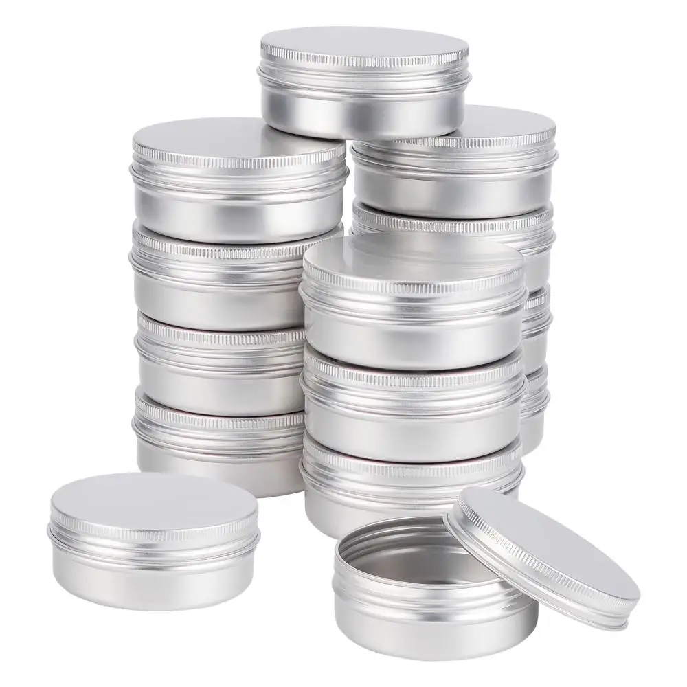 

14Pcs Aluminum Tin Jars 70ml Jewelry Storage Containers for Beads Storing Spices Candies Packaging Metal Boxes Wholesale