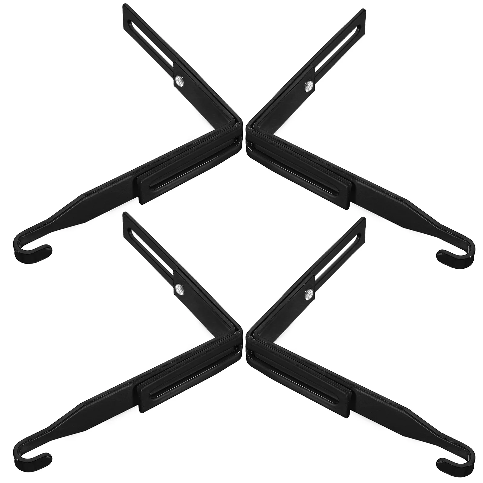 

4 Pcs Coat Rack Hooks Cabinet Adjustable Door Hanger Hanging Ordinary Heavy Duty The Drying