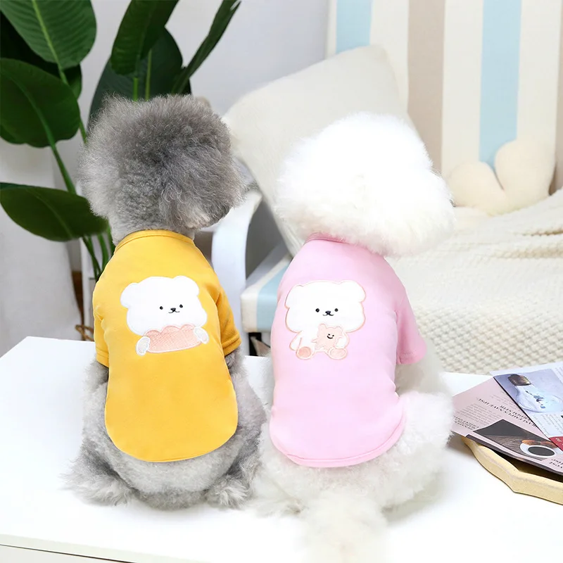 

Pet Clothes Small Dog Sweatshirt Autumn Cute Cartoon Puppy Coat Fashion Suit Comfortable Pullover Chihuahua Yorkshire Bulldog
