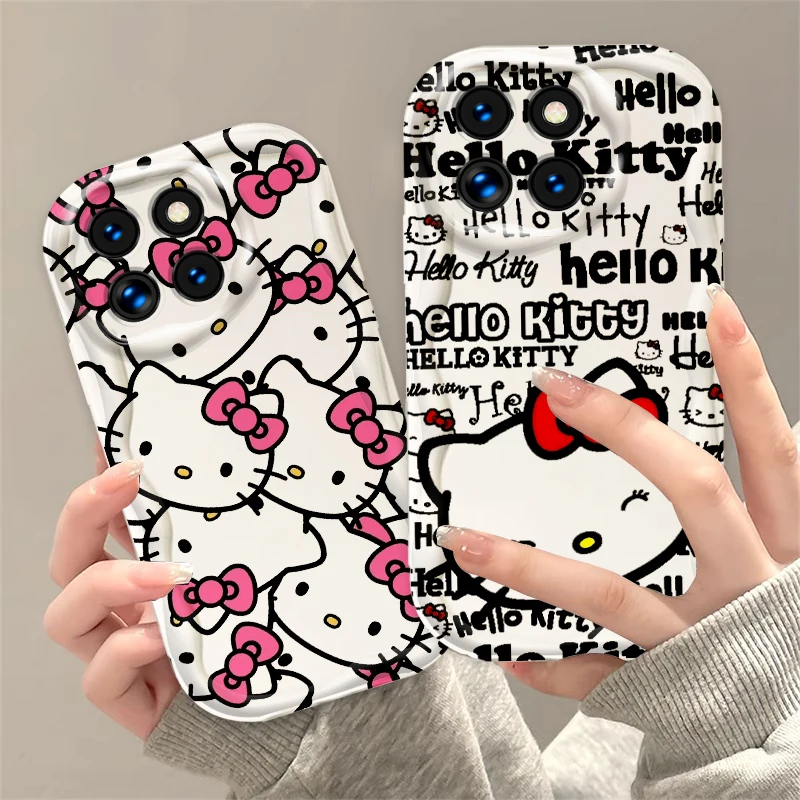 Чехол для телефона с рисунком Hello Kitty Xiaomi Mi 14 12 12T 11 Lite Poco M6 X6 X5 X4 X3 M3 F4 Pro GT