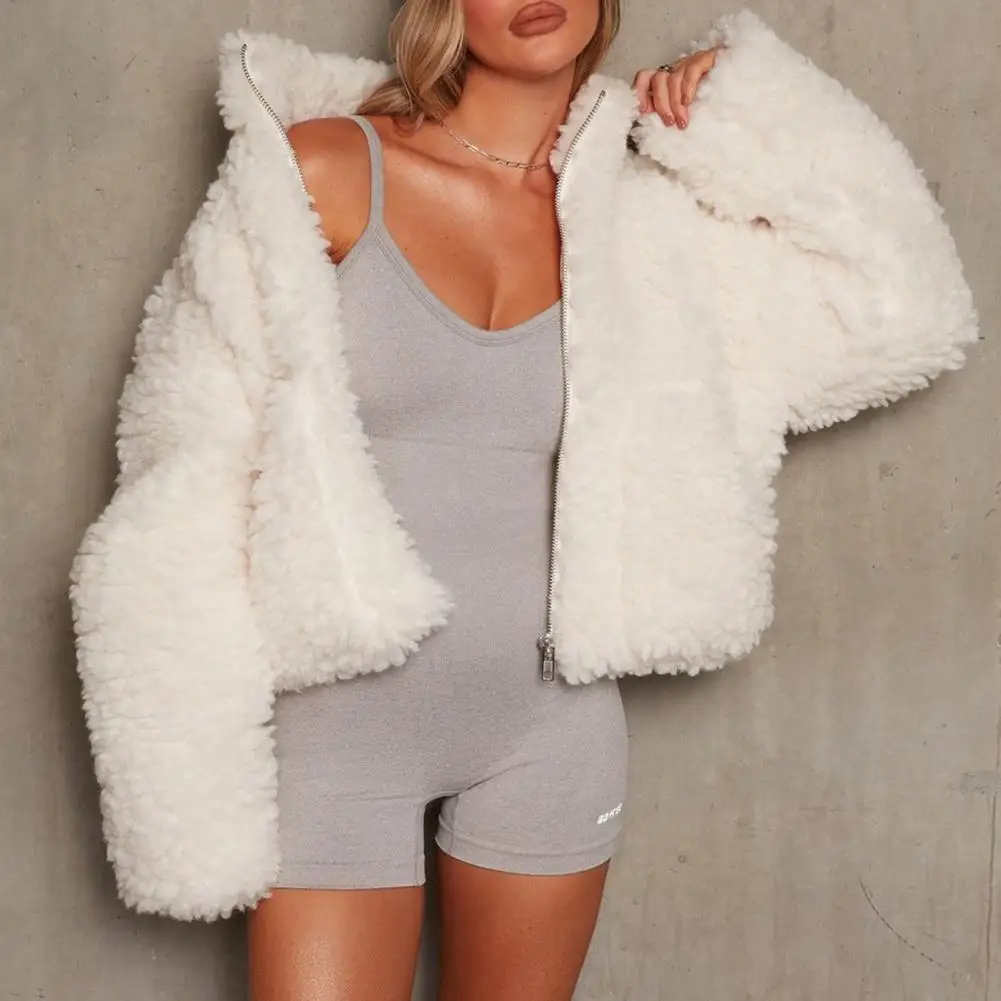 

Женская зимняя верхняя одежда, уютное зимнее пальто с воротником-стойкой, теплая Стильная функциональная мягкая плюшевая Женская куртка, Женское пальто