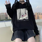 Японская Милая мультяшная уличная одежда для девочек, милые повседневные топы в стиле панк, ольччан, винтажный Свободный свитшот для девочек, Женская толстовка в стиле Харадзюку