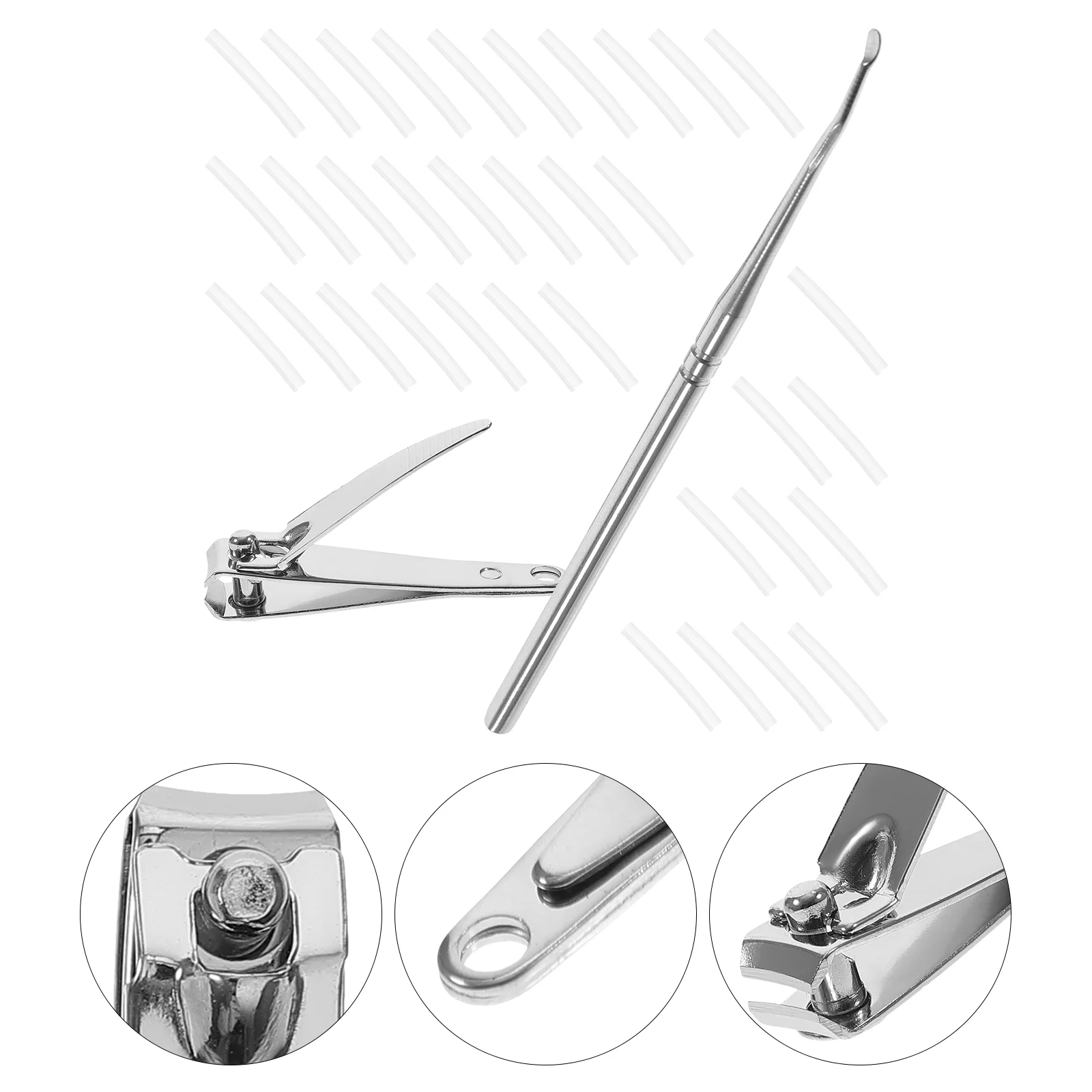 

Toenail Ingrown Kit Nail Earwax Clippers Metal Ear Fingernail Toe Patches Easy Pick Tool Remover Removal Spoon Lifters File