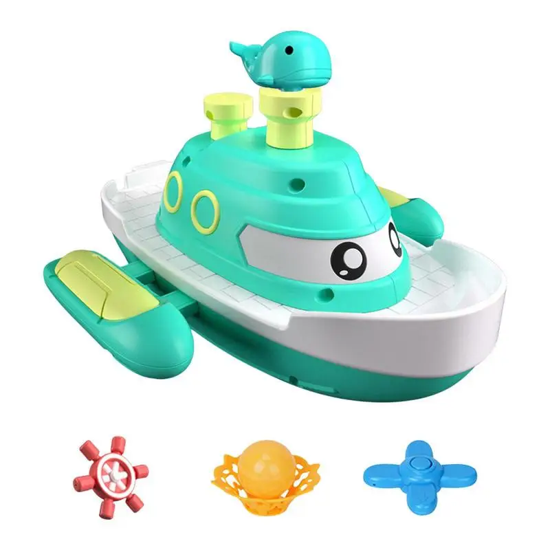 

Bath Toy Waterproof Floating Sensory Pool Toys With 4 Spray Modes Pool Bathroom Tub Toy Interactive Bathtub Water Toys