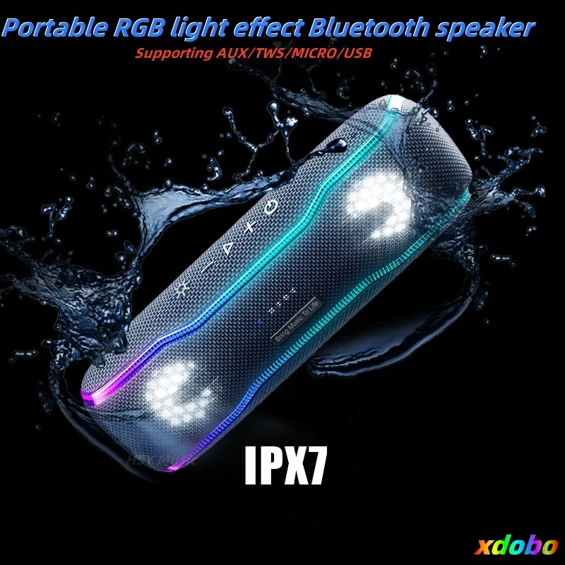 

XDOBO 30W High Power Portable RGB Light Effect Bluetooth Speaker Subwoofer Wireless Speaker, Supporting AUX/TWS/MICRO/USB