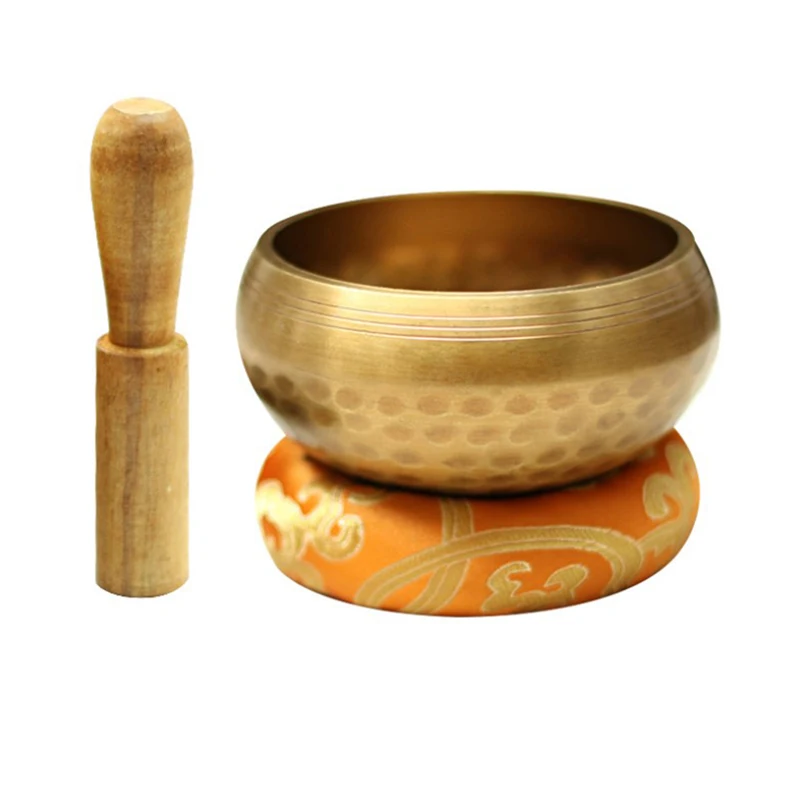 

Nepal Handmade Tibet Buddha Sound Bowl Yoga Meditation Chanting Bowl Brass Chime Handicraft Music Therapy Tibetan Singing Bowl