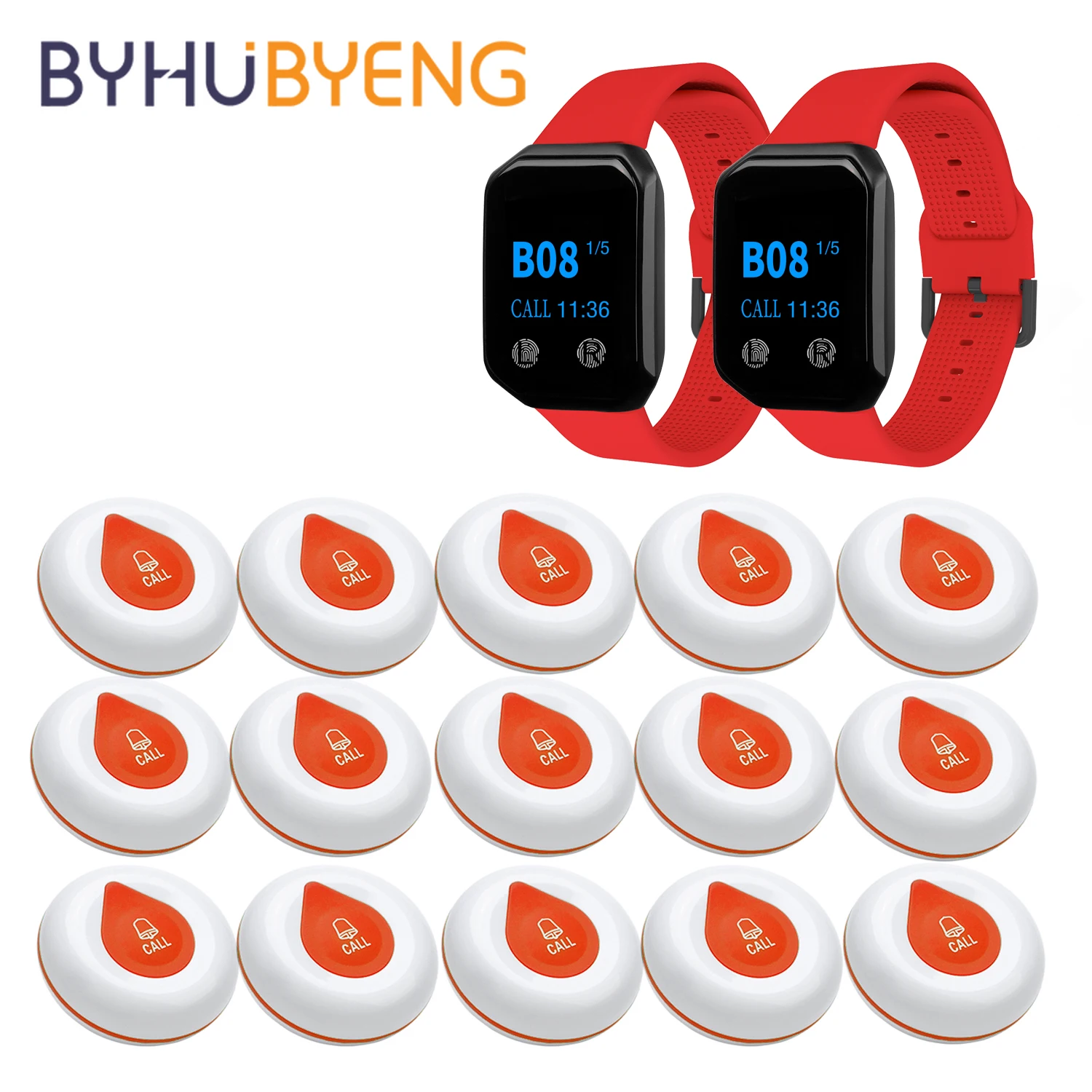 

BYHUBYENG Hookah Pager Call Button Restaurant Wireless Waiter System Catering Equipment Customer