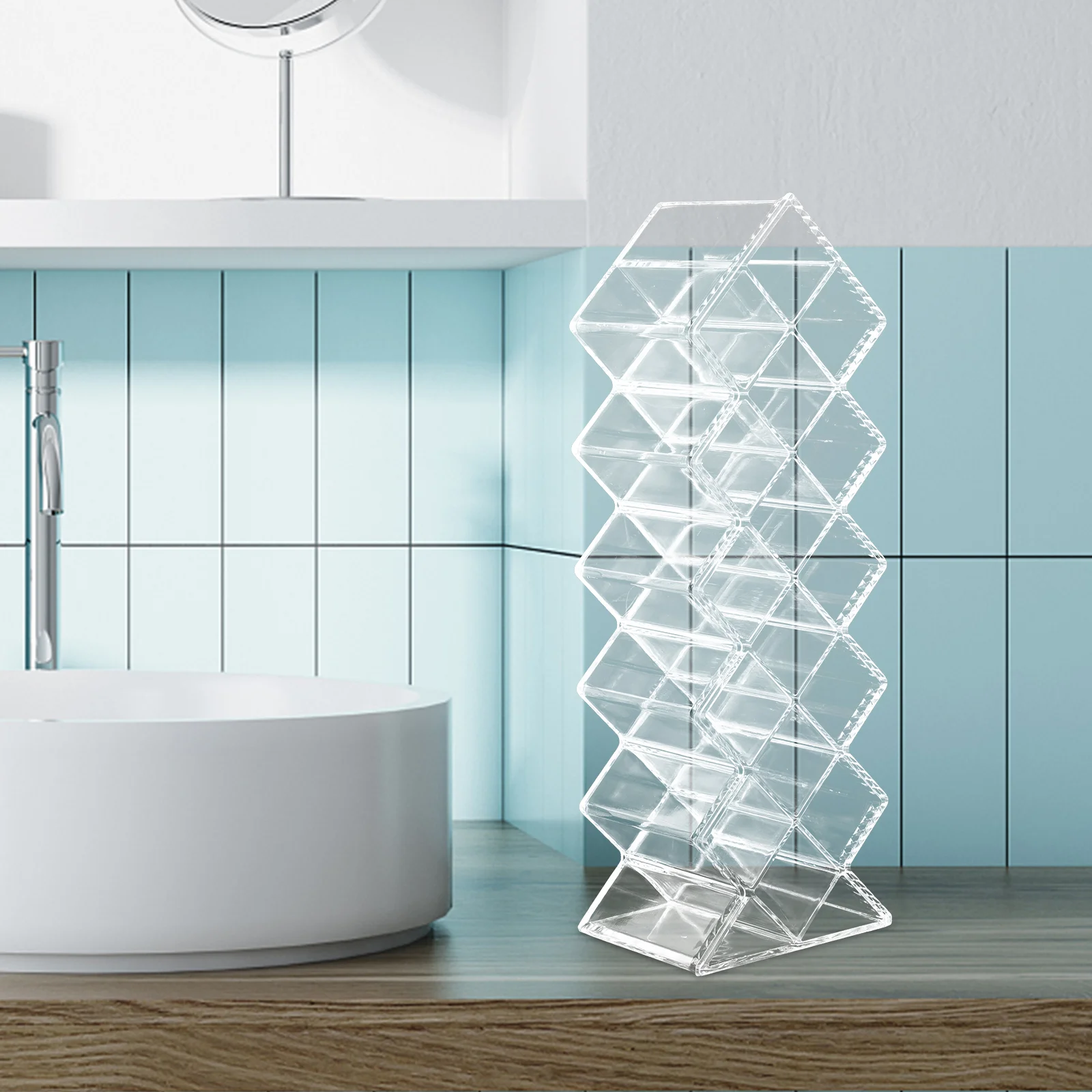 2 шт. стеллаж для хранения помады держатель вертикальная глянцевая полка