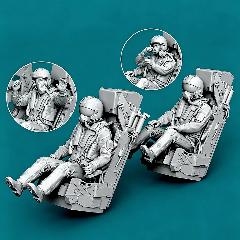Фото Две модели из смолы в масштабе 1/48 требуют сборки и окраски мной самой для пробного производства белой модели (двухформенная) A-2319. №1