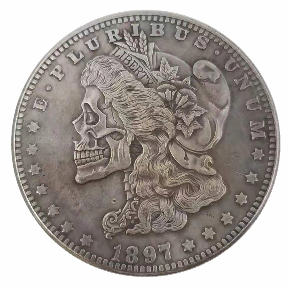 

Hobo Nickel 1897, монета доллара США Моргана, копия фотографий (CY2701)