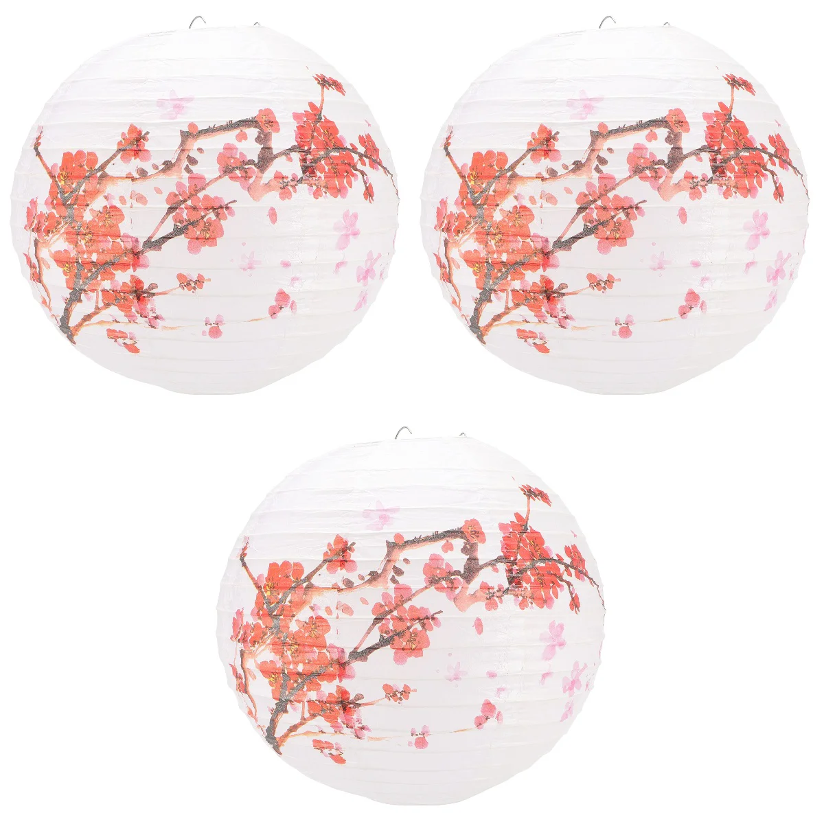 

Set 3 Paper Lanterns Japanese Party Favors Outdoor Decor Plum Restaurant Ornament Hanging Decorations Chinese Lamp