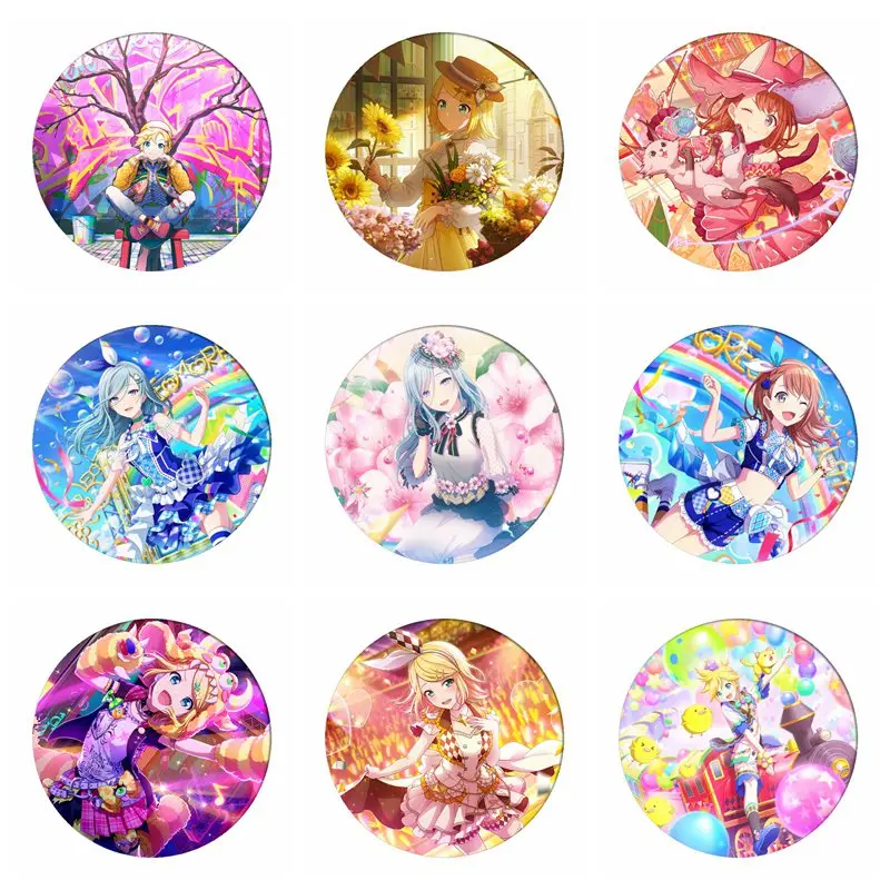 

Брошь в виде большого количества драгоценных камней Project SEKAI, коллекция ювелирных изделий Kiritani Haruka, булавка для рюкзака