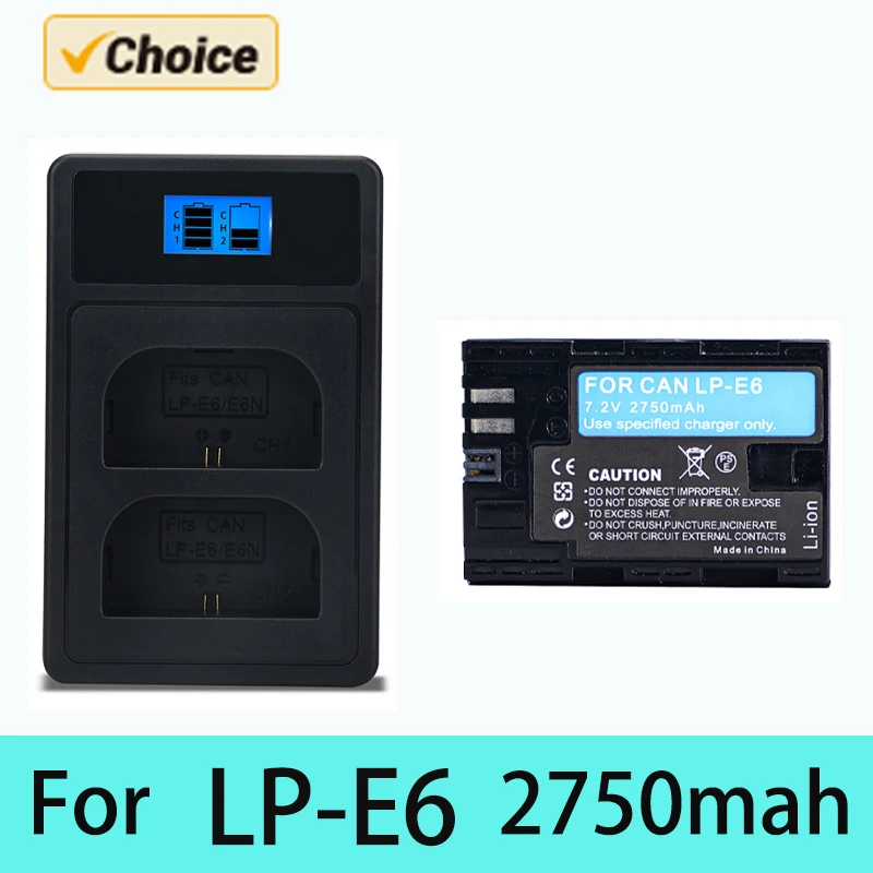 Зарядное устройство для батарей Canon EOS 6D 7D 5D Mark II III IV 60D 60Da 70D 80D 90D 5DS R5 R6 XC10 XC15