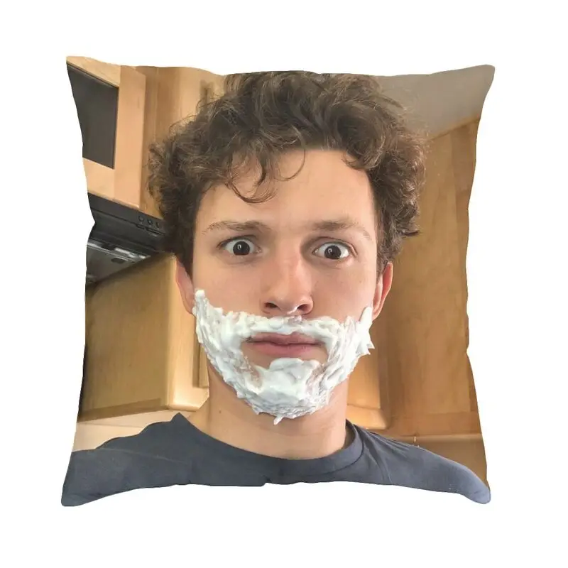 

Funny Tom Holland Cushion Cover Velvet Luxury Throw Pillow Case Decor Home