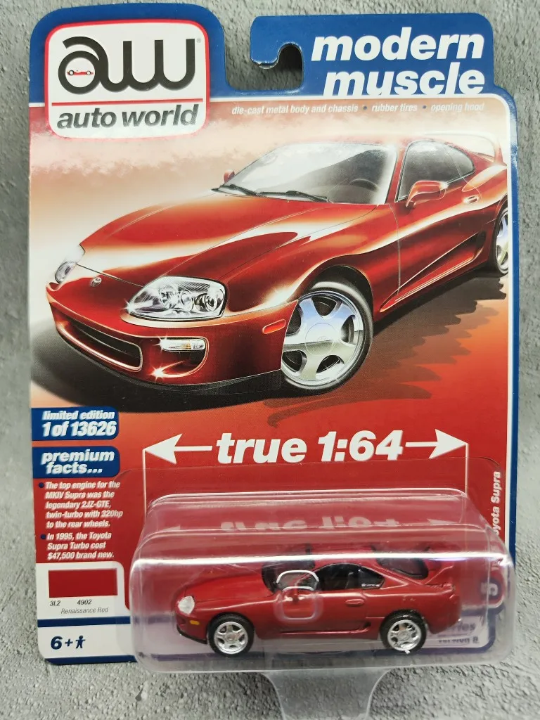 

AW 1:64 Toyota Supra A80 JDM Out of Print Limited Collection Metal Static Model Toy Gift