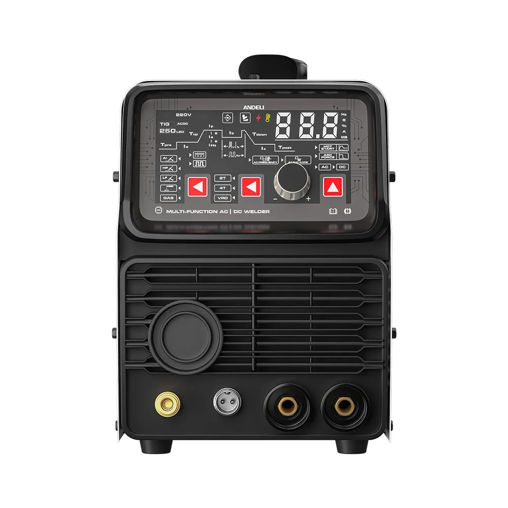 ANDELI Новое поступление TIG-250PE LED 220 В AC DC TIG Сварочный аппарат Холодный импульс