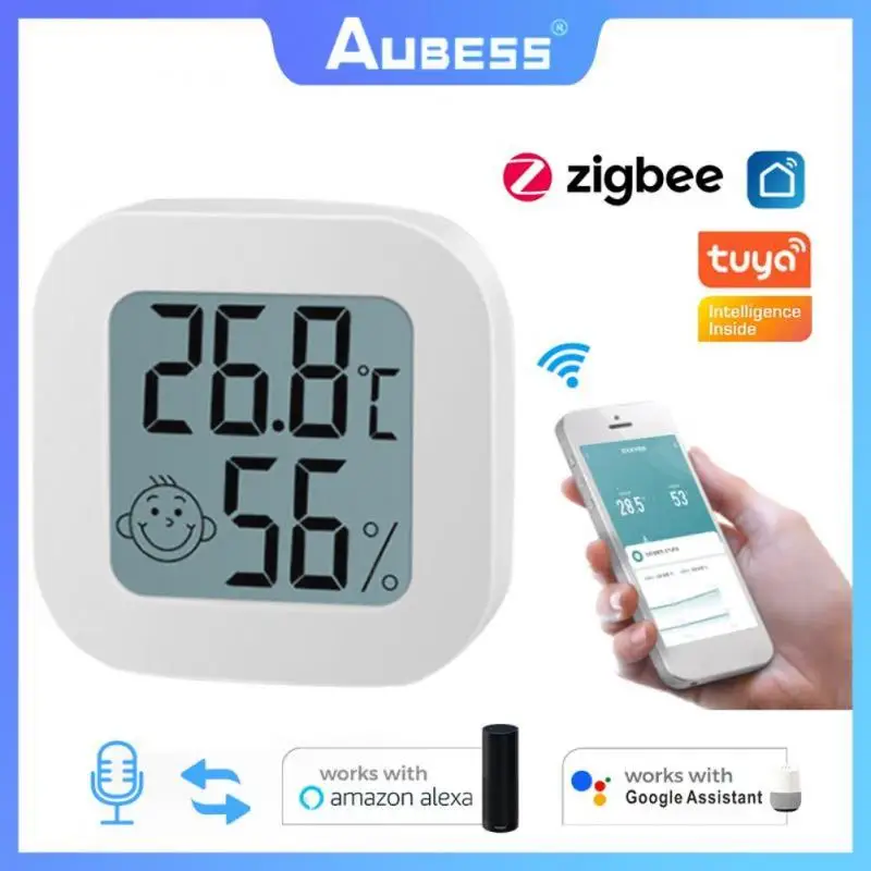 

Tuya ZigBee Temperature & Humidity Sensor For Smart Home Automation Smart Life App Remote Control Support Alexa Google Home