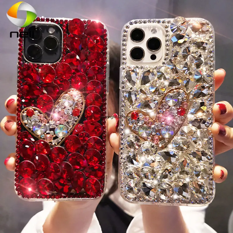 

Блестящий Алмазный чехол для телефона Samsung S21 Plus S21 Ultra S8 S9 S10 Plus S20 Ultra S21 FE Note 20 Ultra 10 8 9, чехол со стразами