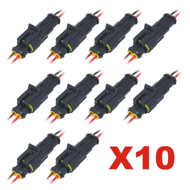 

Female Electrical Connector Plug Wire Set HF Car Electronics Accessories Cables Car 10PCS 2Pin Way Car Waterproof Male