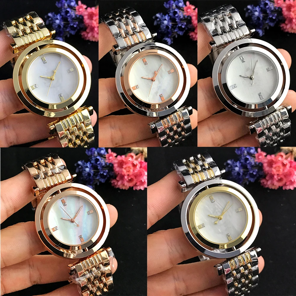 Simple mechanical rotating Stainless Steel Men and women  Quartz Watches fashion contracted Jewelry Gift fine Charm