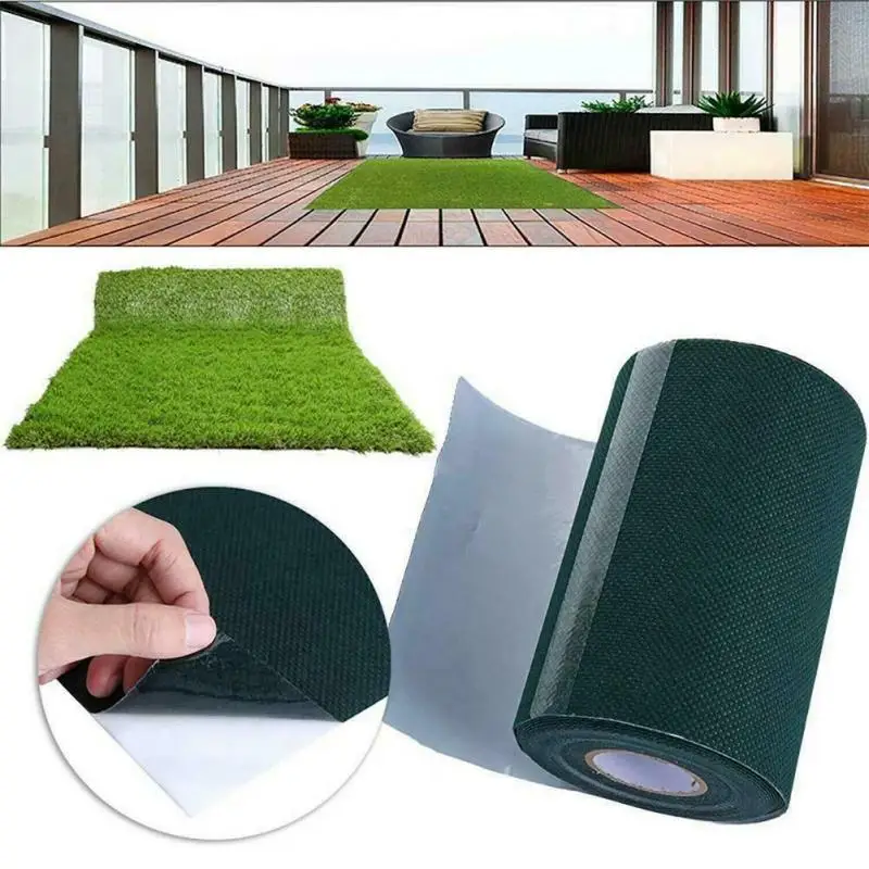 

Simulation Grass Turf Tape Track And Field Self-adhesive Seam Lawn Tape Garden Carpet Connection Decorative Gardening Supplies