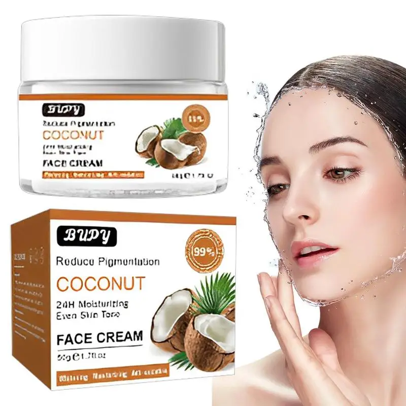 

50g Coconut Moisturizing Cream Nourishing and Brightening Face Cream 24H Moisturizing and Oil Control Lotion For Dry Skin care