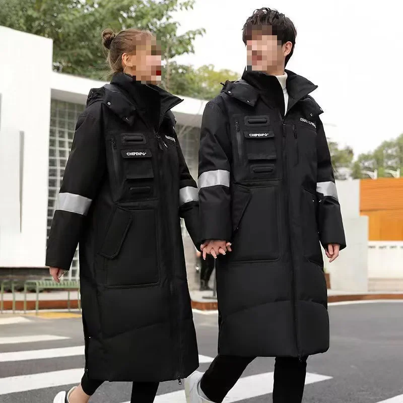 Утепленный джинсовый мужской пуховик зимняя теплая укороченная куртка для