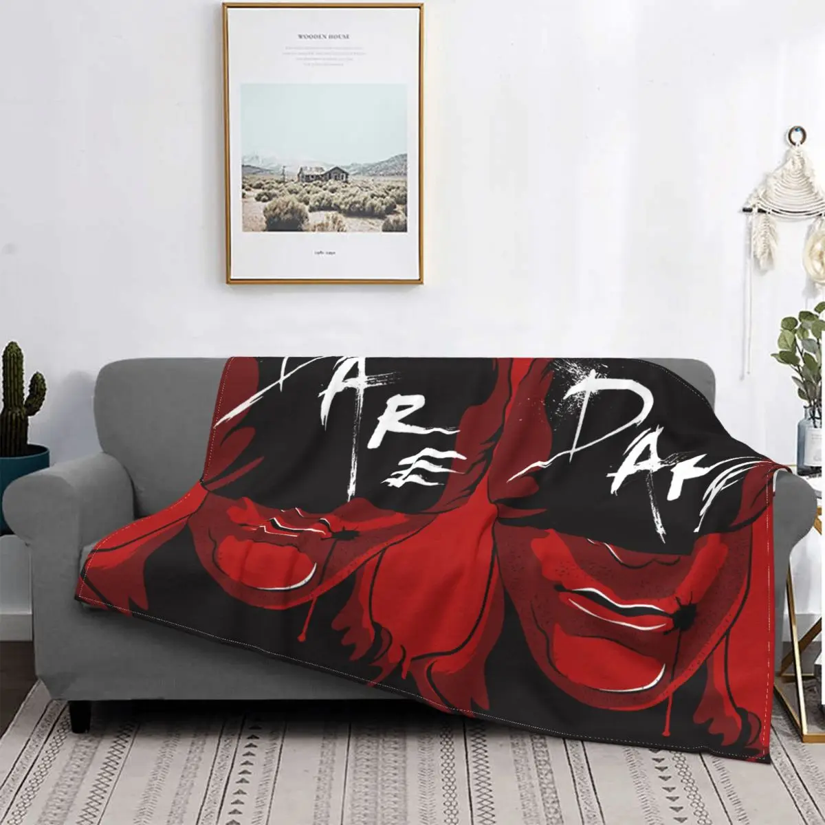 Забавное и забавное одеяло Marvel Daredevil бархатное всесезонное дышащее легкое для