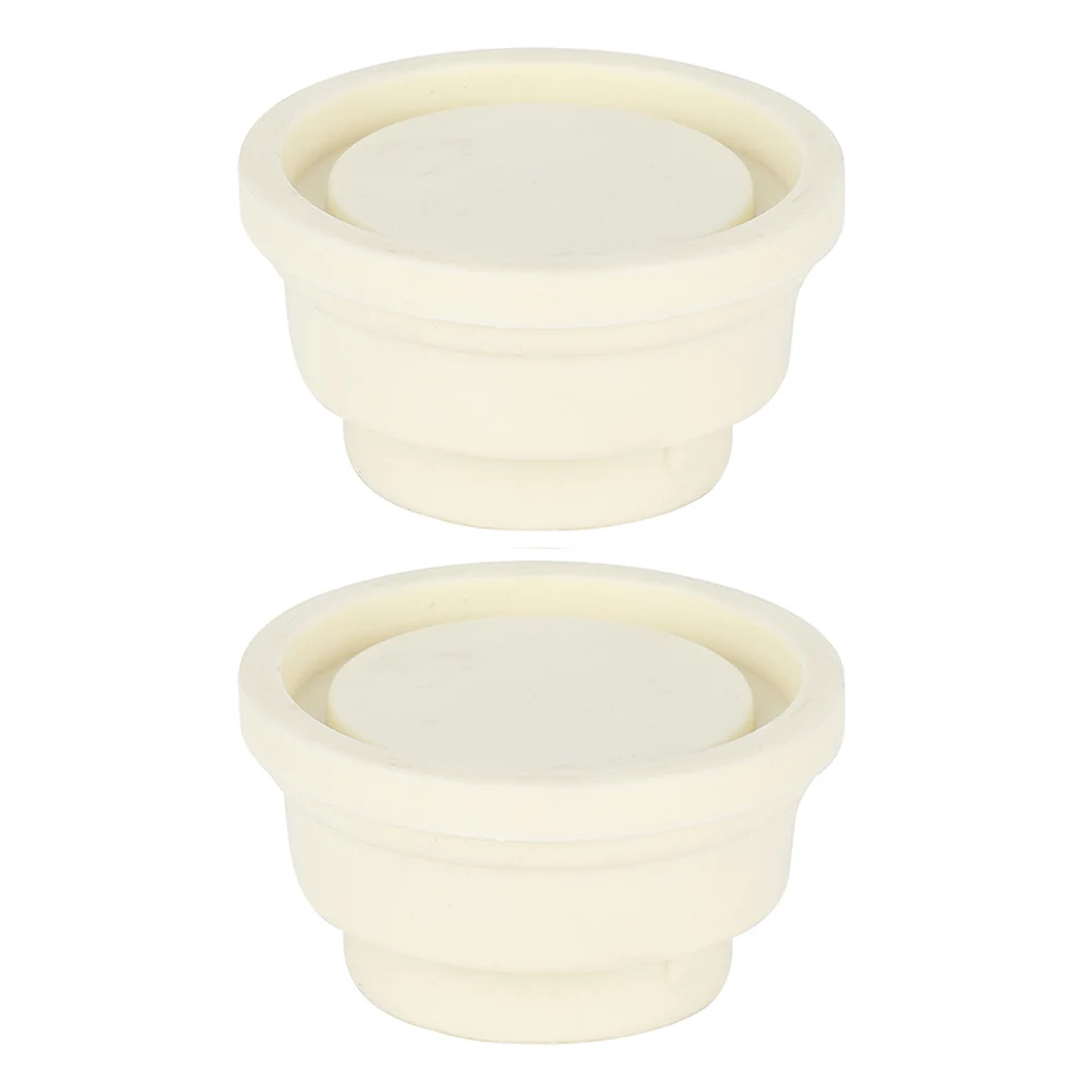 

2pcs Practical Ladder Bumper Rubber Stopper White Safety Guard Easy Install Plug Cap Replacement Parts Swimming Pool Durable