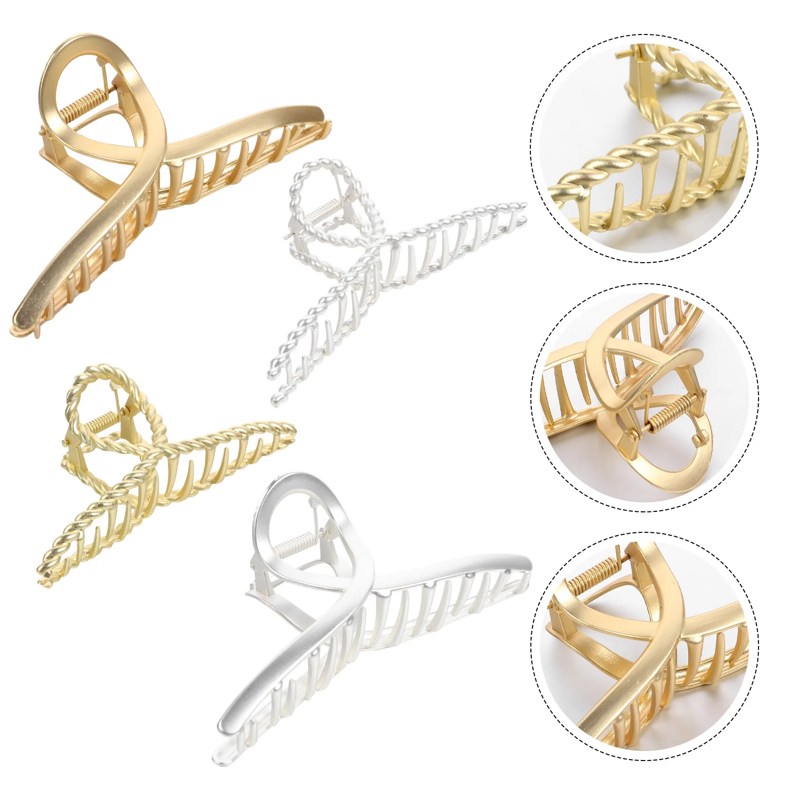 

Металлическая Заколка-пряжка во французском стиле, крупная заколка для волос, заколка-банан, аксессуары для волос