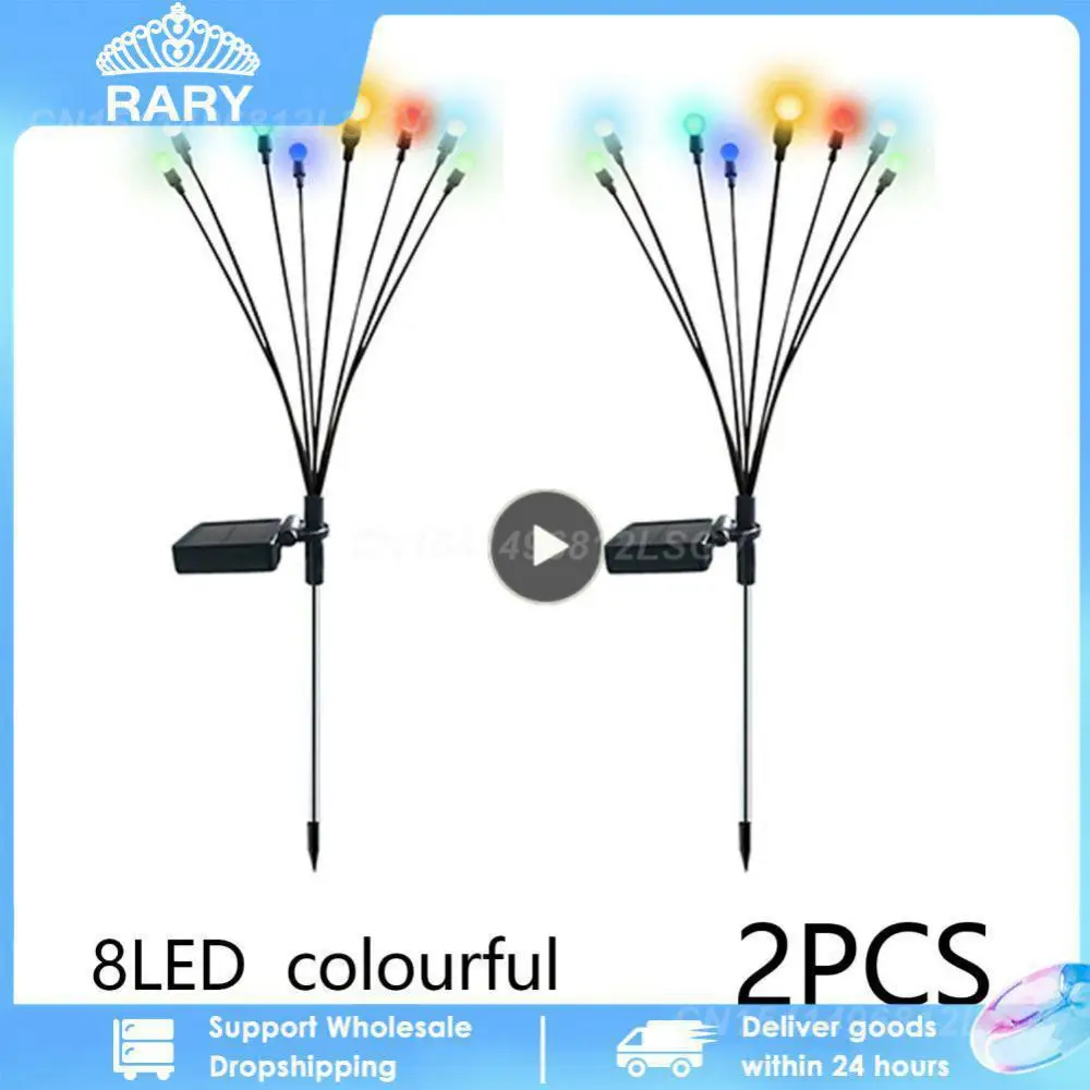 

1~5PCS 8Pack Solar Firefly Lights 10LED Solar Garden Lights Outdoor Waterproof Swaying Light for Yard Patio Pathway Decoration