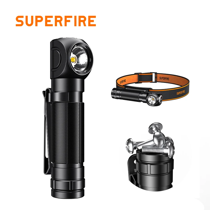 Перезаряжаемый светодиодный налобный фонарь SUPERFIRE USB C
