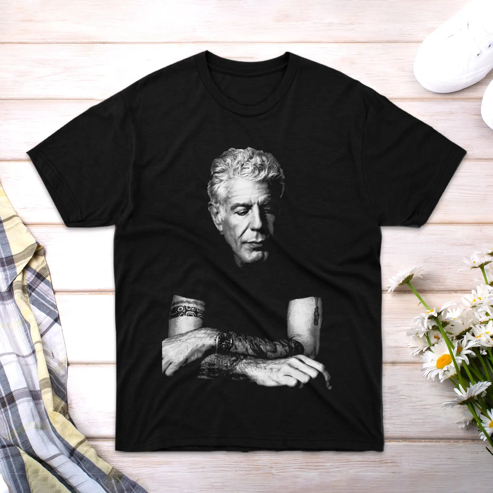 Футболка с эмблемой Энтони события бердэн длинным рукавом большая легендарная