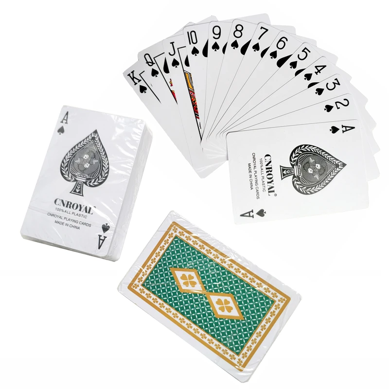 

White 100% Plastic Playing Cards Waterproof Durable Poker Cards Game Deck Poker Set Magic Green Blue 2 Color Gift Cards
