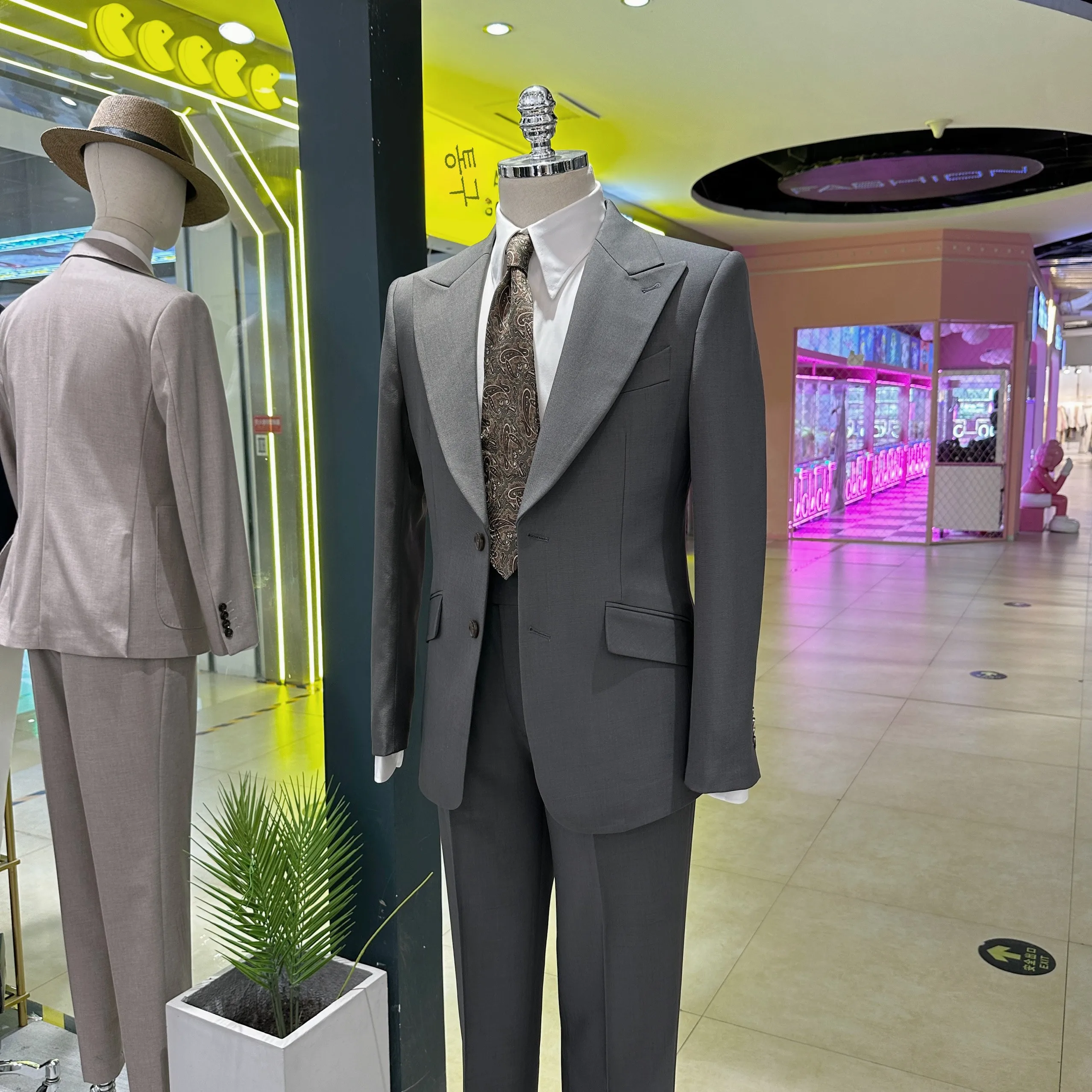 Italian Napoli Suit set Men's Casual Business Slim fit Lapel Head Exclusive Design