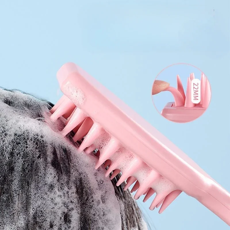 Силиконовая щетка для волос с длинной ручкой