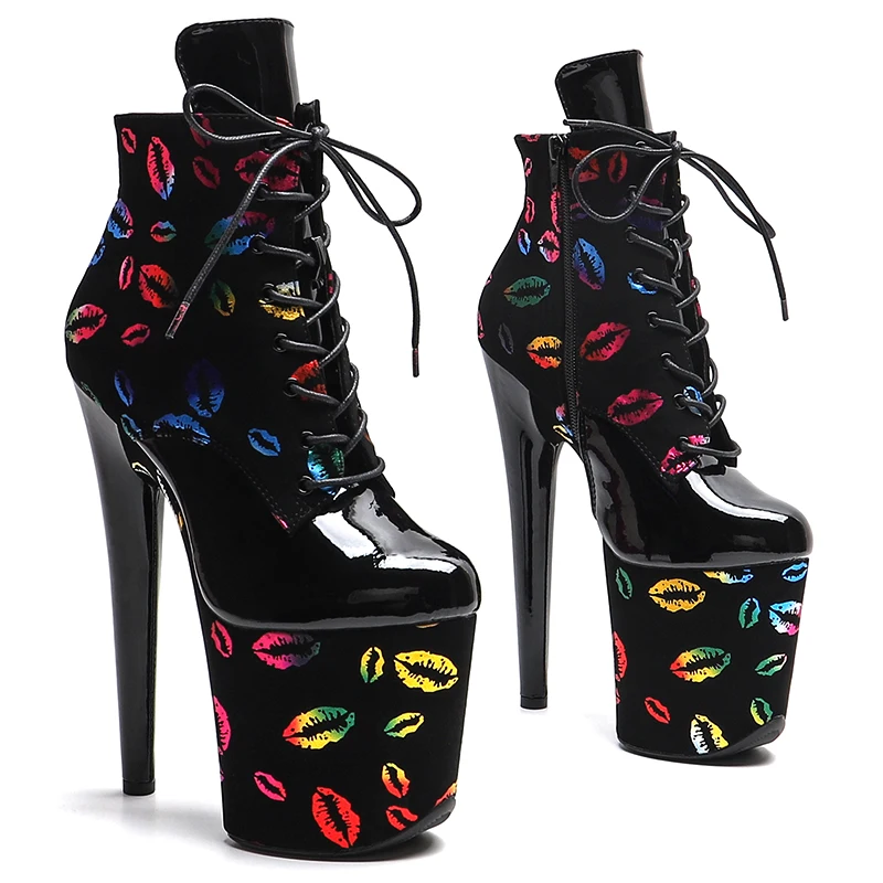 Замшевые ботинки Leecabe 20 см/8 дюймов с лакированной верхней платформой трендовые