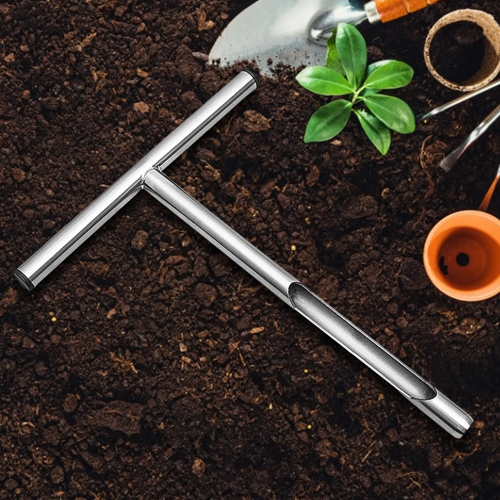 

Soil Probe Professional Stainless Steel Soil Sampler Probe With T-style Handle Stainless Steel Soil Sampling Tools Soil Sample