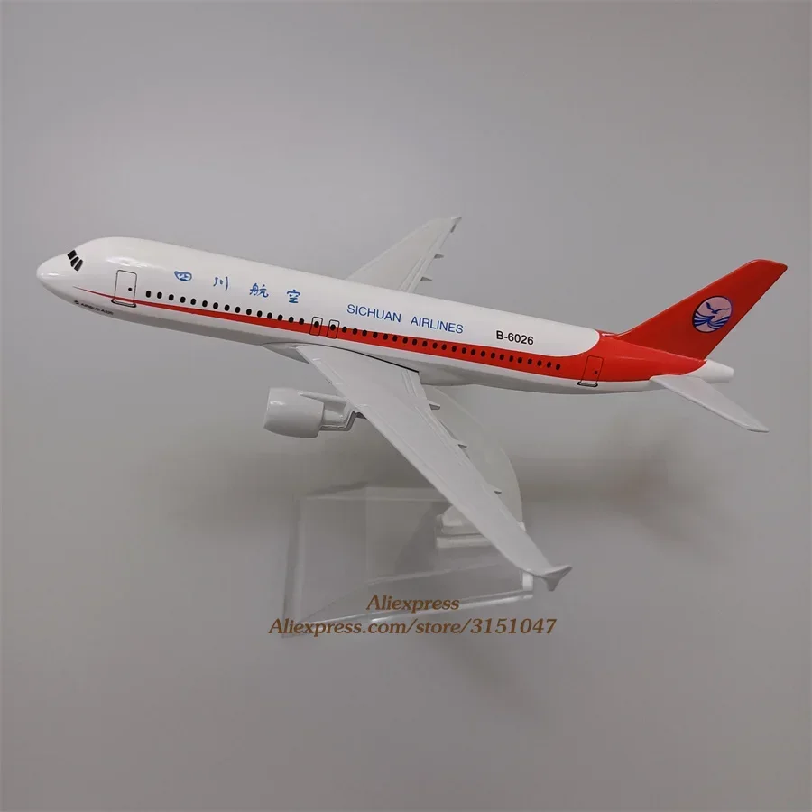 

Модель самолета 16 см из металлического сплава, China Sichuan Airlines, аэробус 320 A320, модель самолета, модели самолета с подставкой, подарки