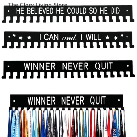 Medal Display Rack Metal Medal Hanger Holder Organizer Wall Mounted Large Capacity Award Holder For Race Soccer Sports Karate
