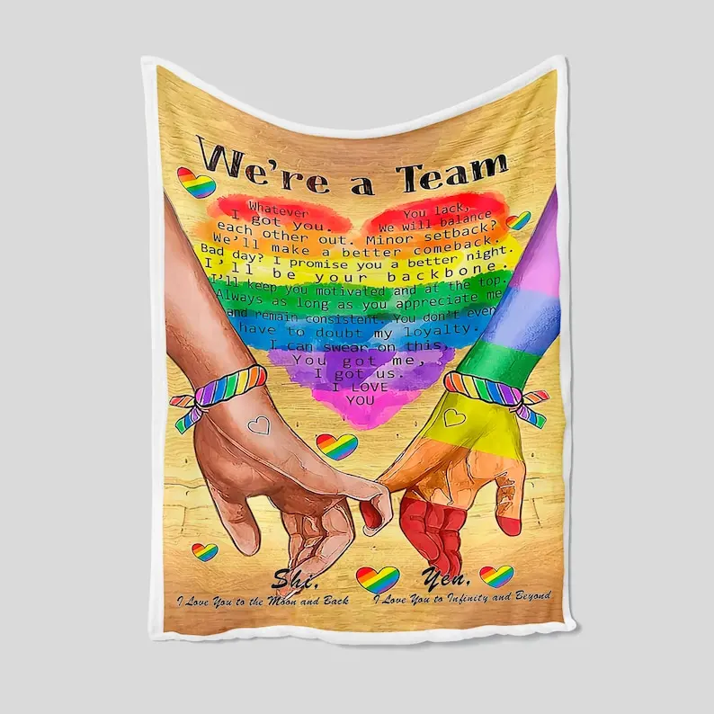 

We Are Team Blanket, Personalized Name Blanket, Blanket For Love, Wedding Anniversary Blanket, Couple Blanket, Blanket For Gift