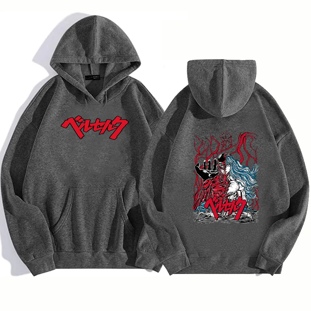 

Толстовка с капюшоном Harajuku с рисунком аниме берзер кишки флисовая уличная одежда для мужчин и женщин