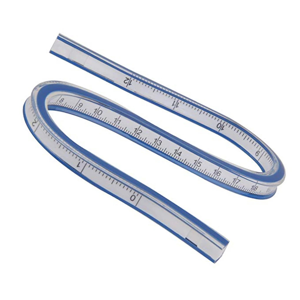 

Flexible Curve Ruler Spiral Drafting Drawing Measure Tool Soft Plastic Tape Measure Ruler 30cm