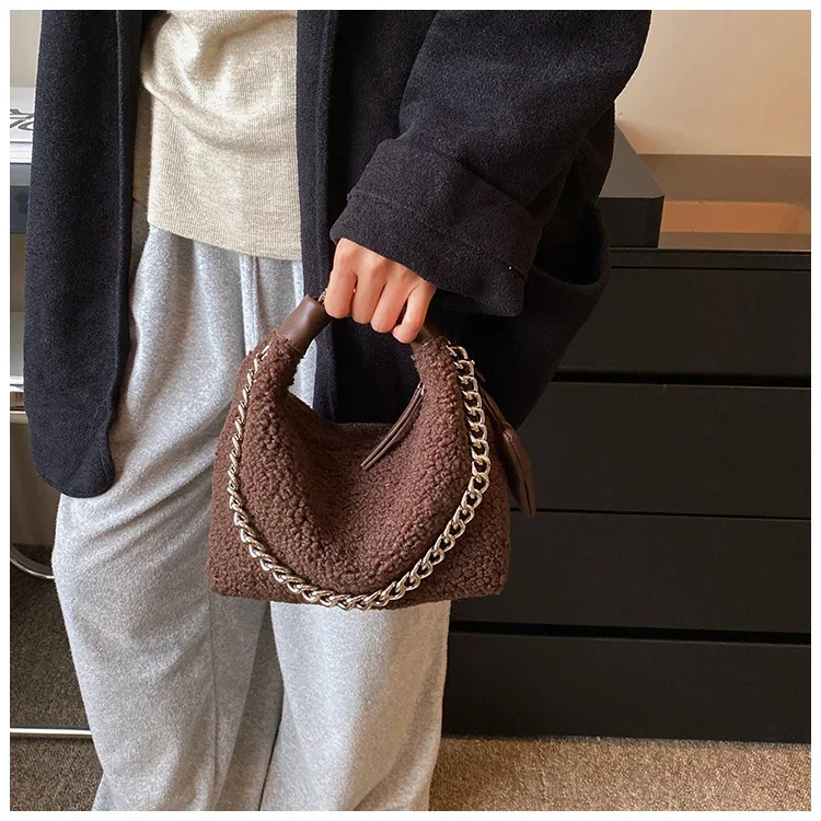 Модные шерстяные сумки-Хобо через плечо женские сумки-тоуты и кошельки новинка