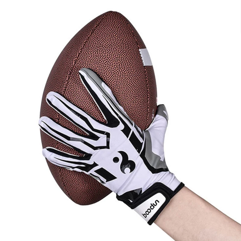 1 Pair Baseball Gloves Full Finger Anti Slip Gel Rugby American Football Gloves Outdoor Sport Gloves for Men Women