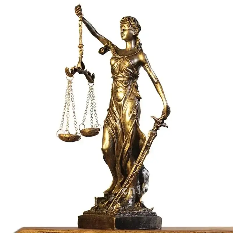Aqumotic Греция Justitia Justice Fair Goddess Ретро ремесло аксессуары для дома украшения